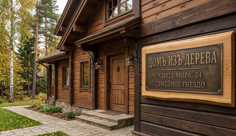 Дом из дерева: как выбрать вывеску, которая не испортит фасад и прослужит десятилетия 3 Дом из дерева: как выбрать вывеску, которая не испортит фасад и прослужит десятилетия